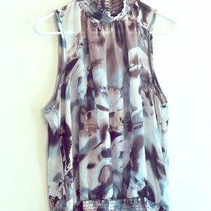 Dressy Flowery Sleeveless Top.